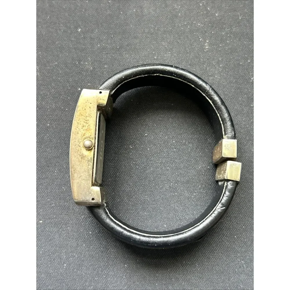 Gold Tone Cheetah Print Band Women’s Cuff Watch